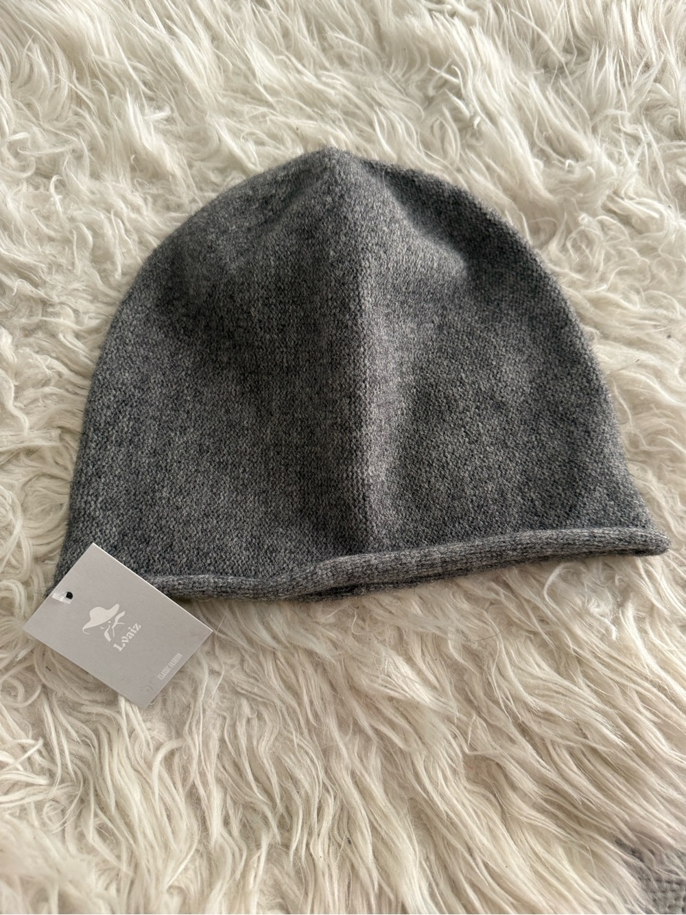 NWT Lvaiz Wool Blend Gray Beanie Hat